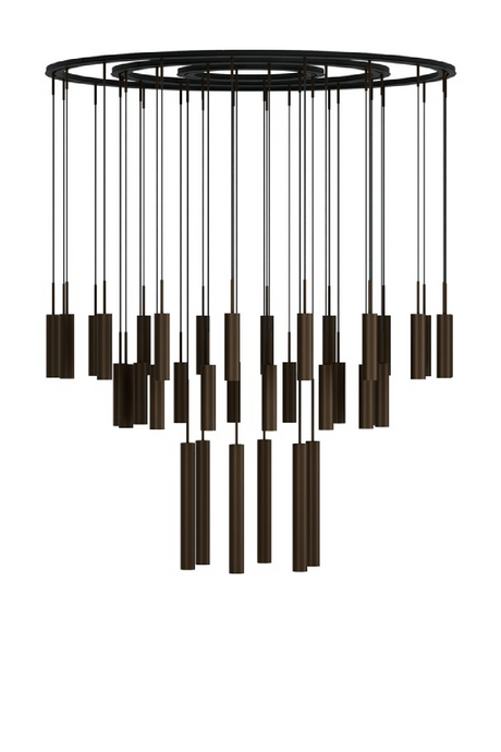 Bronzed Tube Chandelier | Audo Copenhagen Tubulaire | Oroa.com