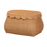 Modern European furniture - Rattan Scalloped Lidded Baskets (3) - www.oroa.com