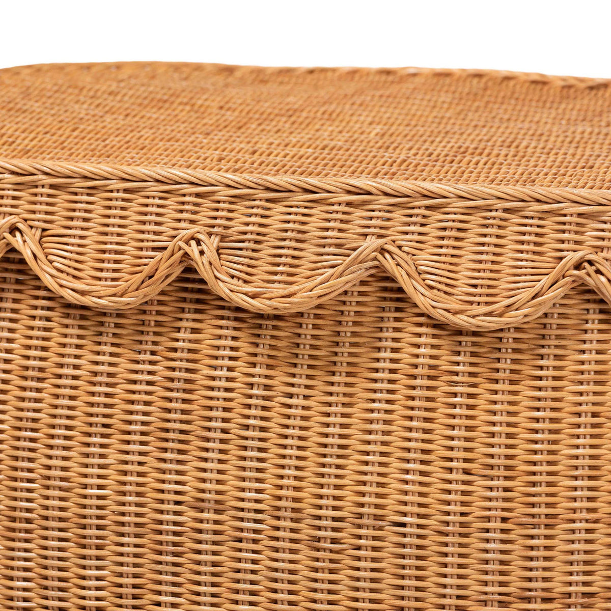 Modern European furniture - Rattan Scalloped Lidded Baskets (3) - www.oroa.com
