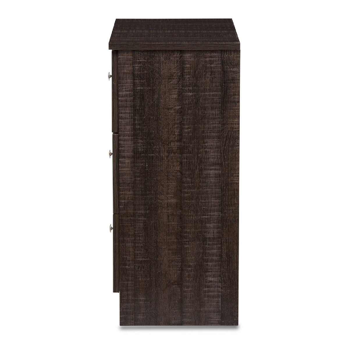 Modern European furniture - Brown Wooden 3-Drawer Chest - www.oroa.com