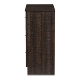Modern European furniture - Brown Wooden 3-Drawer Chest - www.oroa.com
