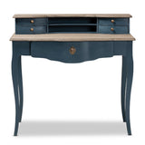 Modern European furniture - Blue Wooden Accent Writing Desk - www.oroa.com
