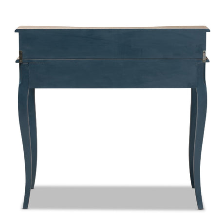 Modern European furniture - Blue Wooden Accent Writing Desk - www.oroa.com