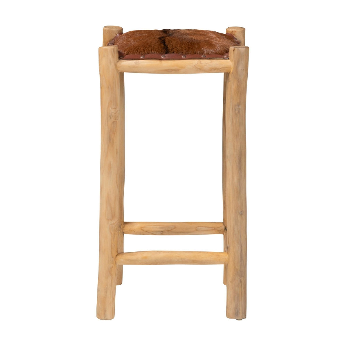Modern European furniture - Rustic Leather Counter Stool - www.oroa.com