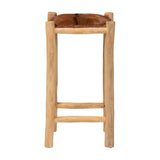 Modern European furniture - Rustic Leather Counter Stool - www.oroa.com