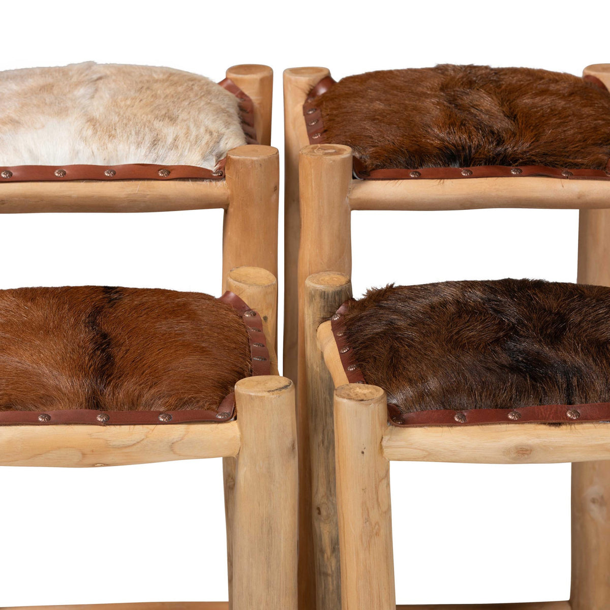 Modern European furniture - Rustic Leather Counter Stool - www.oroa.com
