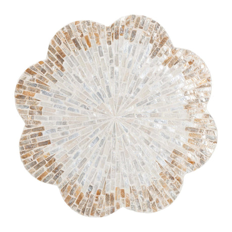 Modern European furniture - Capiz Shell Scalloped End Table - www.oroa.com