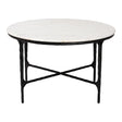 Modern European furniture - Round White Marble Coffee Table - www.oroa.com