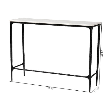 Modern European furniture - White Marble Console Table - www.oroa.com