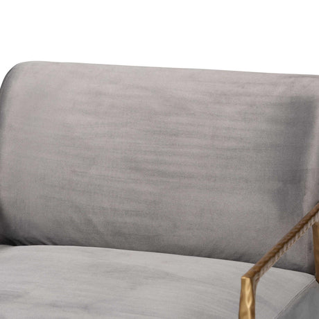 Modern European furniture - Gray Velvet Lounge Chair - www.oroa.com