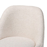 Modern European furniture - White Boucle Dining Side Chair - www.oroa.com