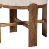 Modern European furniture - Round Fabric Cushioned Ottoman - www.oroa.com