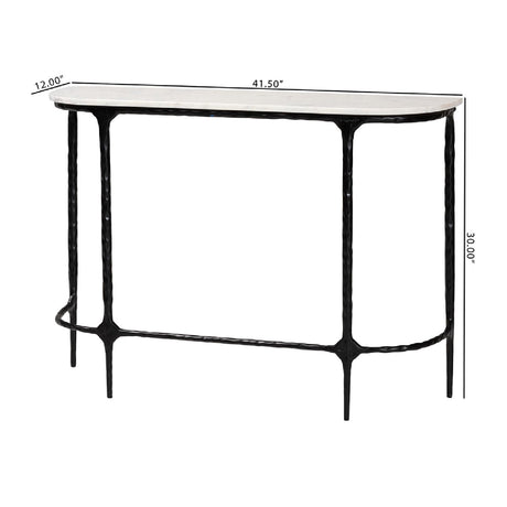 Modern European furniture - White Marble Console Table - www.oroa.com