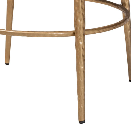Modern European furniture - Hand-forged Metal Padded Counter Stool - www.oroa.com
