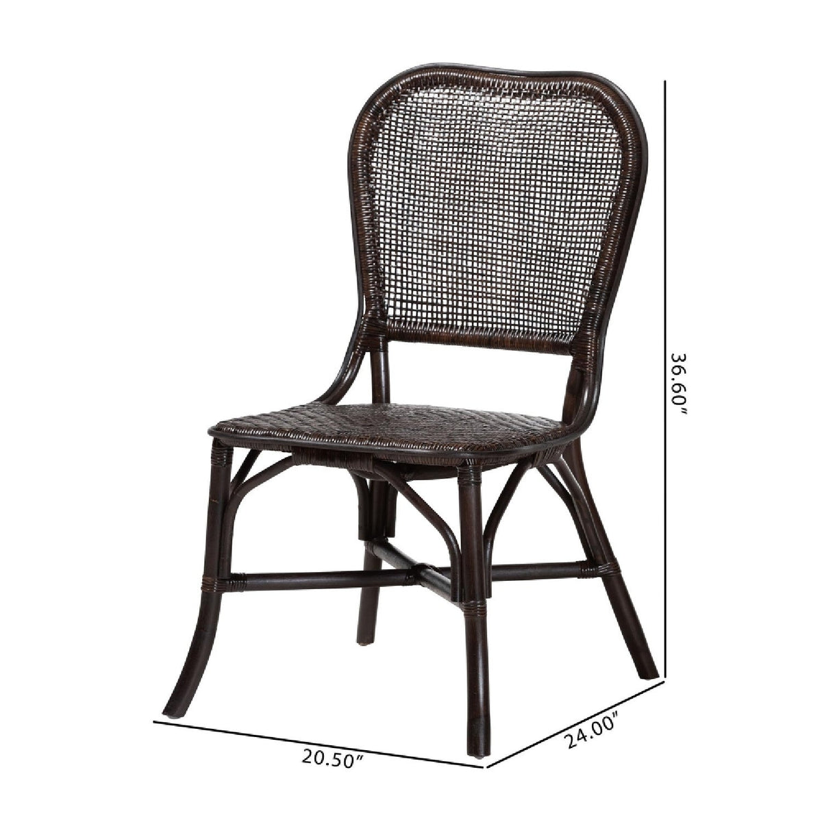 Modern European furniture - Latticed Back Rattan Dining Chair - www.oroa.com