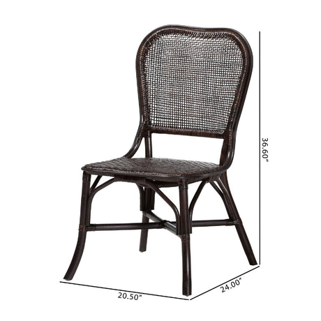 Modern European furniture - Latticed Back Rattan Dining Chair - www.oroa.com