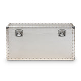Modern European furniture - Silver Metal Storage Trunk - www.oroa.com
