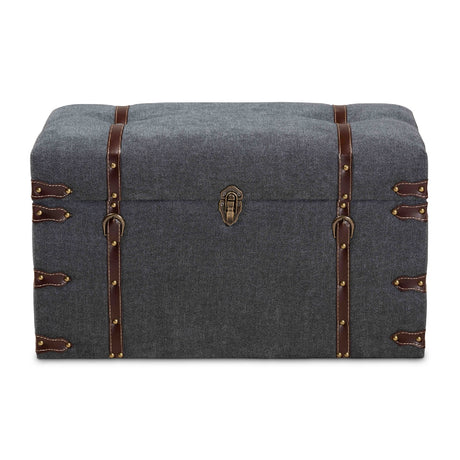 Modern European furniture - Gray Upholstered Storage Ottoman - www.oroa.com