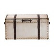 Modern European furniture - Vintage White Canvas Storage Trunk - www.oroa.com