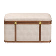 Modern European furniture - Beige Shagreen Look Storage Trunk - www.oroa.com