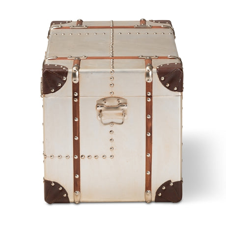 Modern European furniture - Silver Vintage Storage Trunk - www.oroa.com