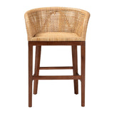 Modern European furniture - Curved Rattan Counter Stool - www.oroa.com