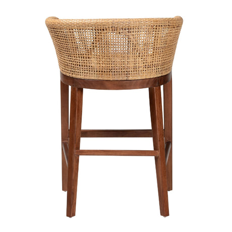 Modern European furniture - Curved Rattan Counter Stool - www.oroa.com