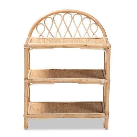 Modern European furniture - Natural Rattan 3-Tier Shelf - www.oroa.com