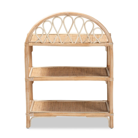 Modern European furniture - Natural Rattan 3-Tier Shelf - www.oroa.com
