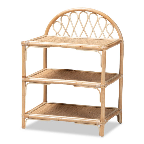 Modern European furniture - Natural Rattan 3-Tier Shelf - www.oroa.com