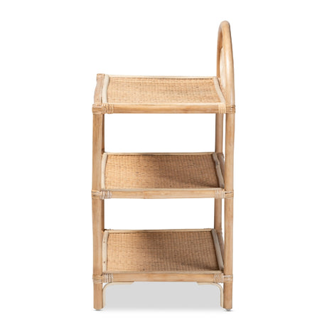 Modern European furniture - Natural Rattan 3-Tier Shelf - www.oroa.com