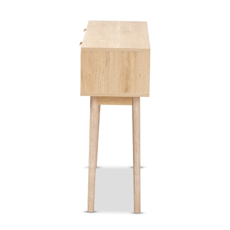 Modern European furniture - Oak 2-Drawer Console Table - www.oroa.com