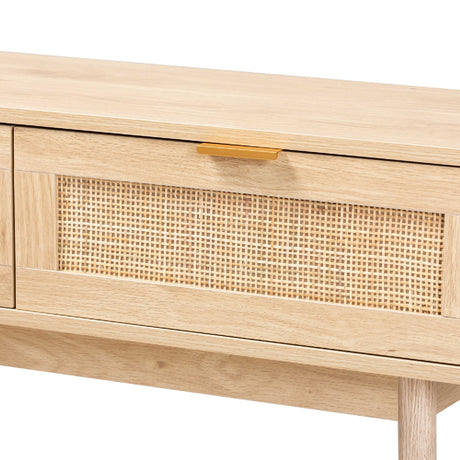 Modern European furniture - Oak 2-Drawer Console Table - www.oroa.com