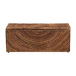 Modern European furniture - Handwoven Seagrass Storage Bench - www.oroa.com