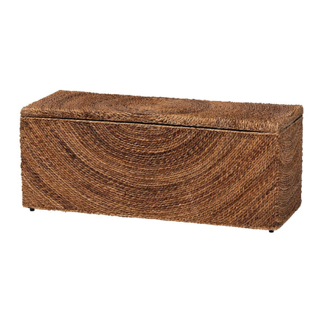 Modern European furniture - Handwoven Seagrass Storage Bench - www.oroa.com