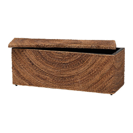 Modern European furniture - Handwoven Seagrass Storage Bench - www.oroa.com