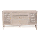 Modern European furniture - Gray Rattan 3-Drawer Cabinet - www.oroa.com