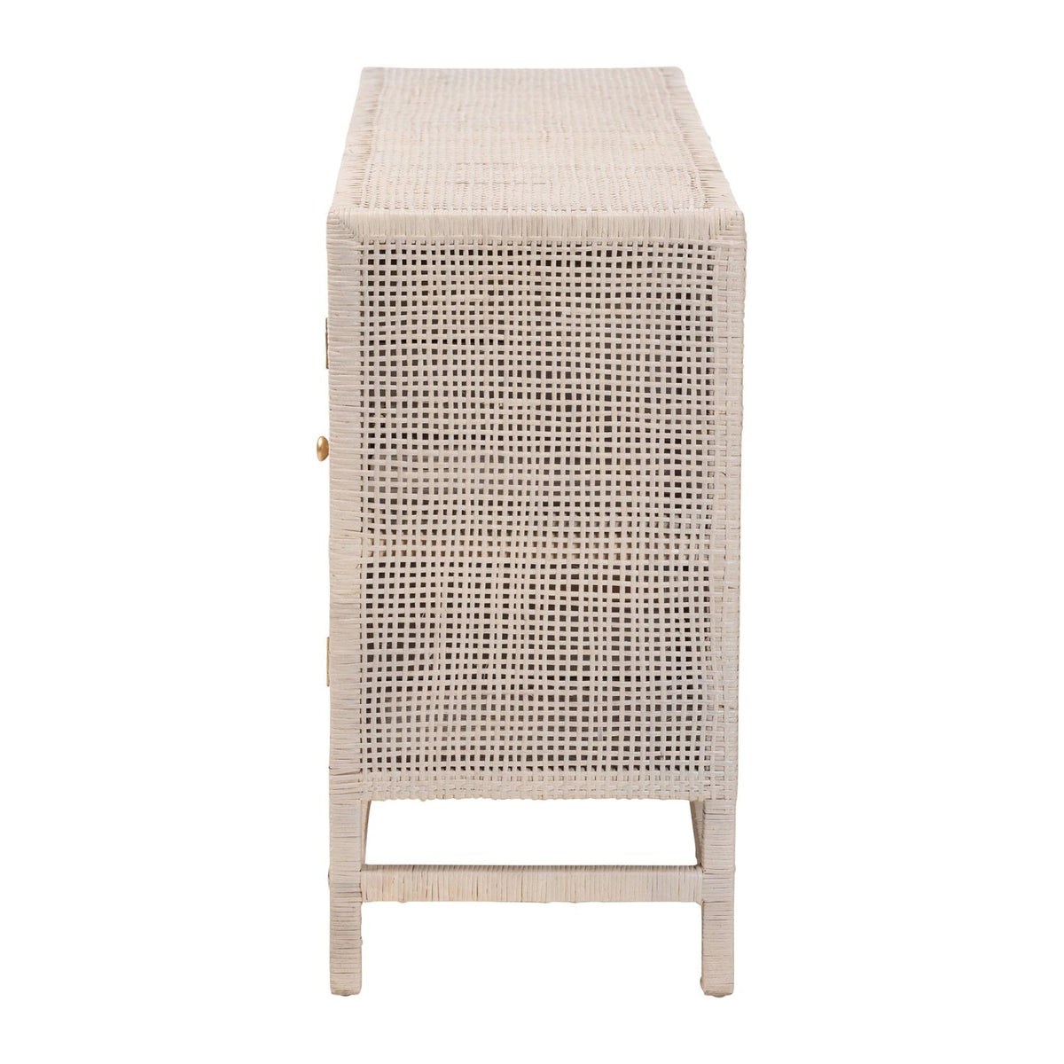 Modern European furniture - Gray Rattan 3-Drawer Cabinet - www.oroa.com