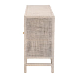 Modern European furniture - Gray Rattan 3-Drawer Cabinet - www.oroa.com