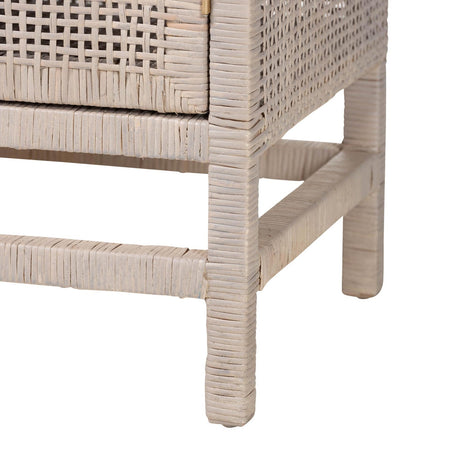 Modern European furniture - Gray Rattan 3-Drawer Cabinet - www.oroa.com