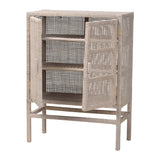 Modern European furniture - Gray Rattan 2-Door Cabinet - www.oroa.com
