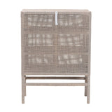 Modern European furniture - Gray Rattan 2-Door Cabinet - www.oroa.com