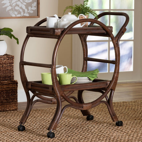 Modern European furniture - Handwoven Rattan Kitchen Cart | Bali Loom Selah - www.oroa.com
