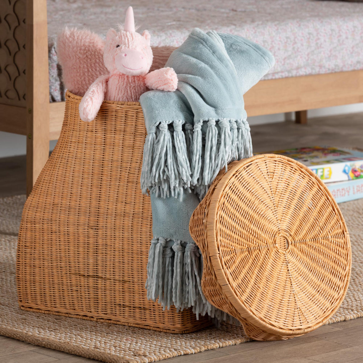 Modern European furniture - Handwoven Wicker Laundry Hamper - www.oroa.com