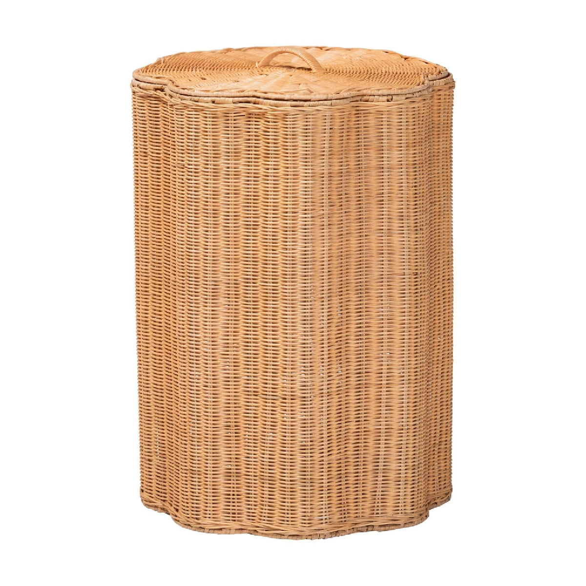 Modern European furniture - Rattan Scallop-Edge Laundry Hamper - www.oroa.com
