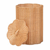 Modern European furniture - Rattan Scallop-Edge Laundry Hamper - www.oroa.com