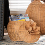 Modern European furniture - Handwoven Rattan Laundry Hamper - www.oroa.com