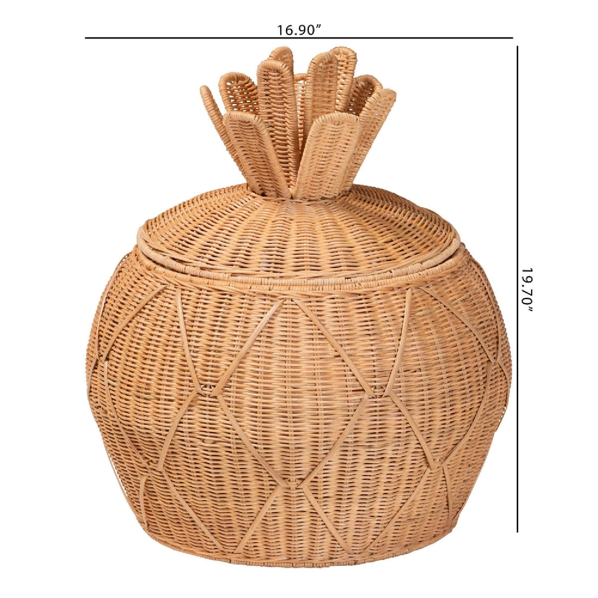 Modern European furniture - Handwoven Rattan Laundry Hamper - www.oroa.com