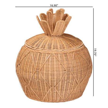 Modern European furniture - Handwoven Rattan Laundry Hamper - www.oroa.com