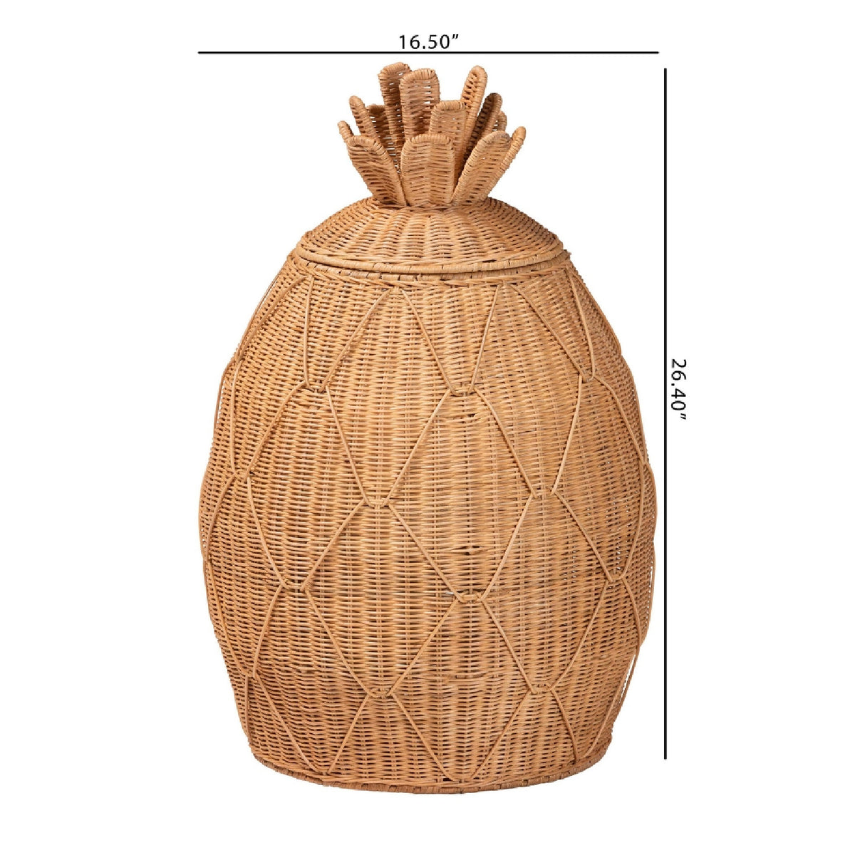 Modern European furniture - Handwoven Rattan Laundry Hamper - www.oroa.com